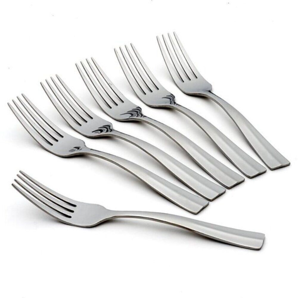 Oneida Arc Stainless Steel‎ Mirror Finish  Flatware Dinner Forks, Set of 6